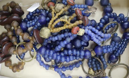 A quantity of various African tribal beads